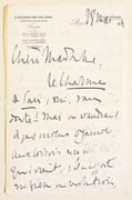 LETTRE AUTOGRAPHE SIGNÉE [adressée à Madame la Comtesse DU PATY DE CLAM]. par MAURRAS (Charles). - Image 1