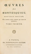 OEUVRES. Nouvelle édition plus complète que toutes les précédentes. [5 volumes]. par MONTESQUIEU. - Image 4