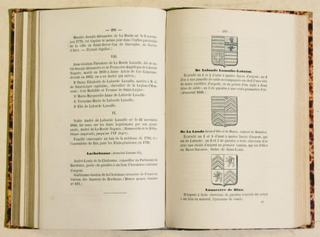 ARMORIAL DES LANDES ET PARTIE DU BÉARN suivi de la relation des évènements de la Chalosse (1638-1670) (Manuscrit de Laborde Péboué de Doazit). Tome ...