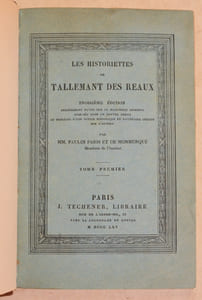 LES HISTORIETTES de Tallemant des Réaux. [6 VOLUMES].