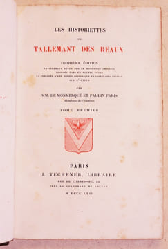 LES HISTORIETTES de Tallemant des Réaux. [6 VOLUMES].. TALLEMANT DES RÉAUX (Gédéon).