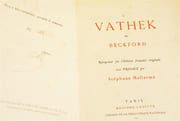 LE VATHEK DE BECKFORD. Réimprimé sur l'Édition française originale avec PRÉFACE par Stéphane Mallarmé. par MALLARMÉ (Stéphane) - BECKFORD (William). - Image 3
