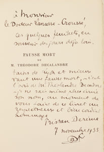 FAUSSE MORT DE M. THÉODORE DECALANDRE.