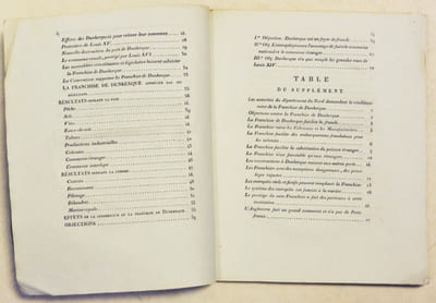 MÉMOIRE SUR LA NÉCESSITÉ DU RÉTABLISSEMENT DE LA FRANCHISE DU PORT ET DE LA VILLE DE DUNKERQUE. [Suivi de :] SUPPLÉMENT AU MÉMOIRE SUR LE RÉTABLISSEMENT DE LA FRANCHISE DE DUNKERQUE.