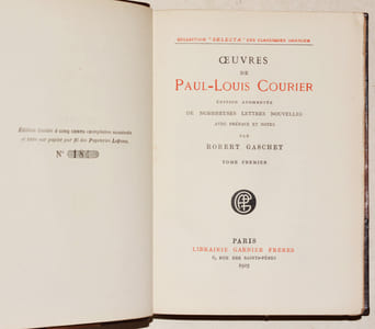 OEUVRES. [2 volumes].