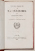THÉÂTRE, précédé d'une notice [2 volumes] - THÉÂTRE POSTHUME, précédé de considérations sur la liberté de théâtre en France. [1 volume].. CHÉNIER ...