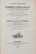 NOUVELLES RECHERCHES SUR LES ENCOMBREMENTS TOUJOURS CROISSANTS DE LA GARONNE INFÉRIEURE ET DE LA GIRONDE, particulièrement relatives à la portion de leur lit qui longe les côtes du Médoc; adressées, le 24 août 1840, à M. le Préfet de la Gironde, qui les a transmises à M. le Ministre des Travaux Publics ; suivies d'une deuxième édition des Recherches sur la cause de ces Encombrements, imprimées en 1824, qui donnèrent lieu à l'importante décision prise en 1825 par le conseil général des ponts et chaussées, et précédées de deux plans topographiques et d'un sommaire. par VIVENS (Vicomte de). - Image 1