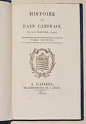 HISTOIRE DU PAYS CASTRAIS. [2 volumes]. par MARTURÉ (B.-A.). - Image 2