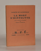 LA MORT D'HIPPOLYTE avec un portrait en lithographie par Marie Laurencin..  par LACRETELLE (Jacques de)  - Image 1