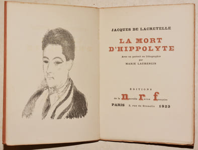 LA MORT D'HIPPOLYTE avec un portrait en lithographie par Marie Laurencin..