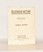 LA CROSSE EN L'AIR. Feuilleton.  par PRÉVERT (Jacques). - Image 1