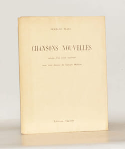 CHANSONS NOUVELLES suivies d'un conte inachevé avec trois dessins de Georges Malkine.