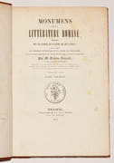 MONUMENS [MONUMENTS] DE LA LITTÉRATURE ROMANE, publiés sous les auspices de l'Académie des Jeux Floraux [etc.]. "Las flors del Gay Saber, estier dichas Las leys d'amors", et traduit en français : "Les fleurs du Gai Savoir, autrement dites Lois d'amour". [3 volumes]. par GATIEN-ARNOULT (Adolphe-Félix) - MOLINIER (Guilhem). - Image 3