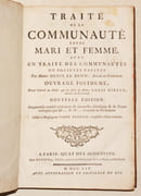 TRAITÉ DE LA COMMUNAUTÉ ENTRE MARI ET FEMME, avec un Traité des communautés ou Sociétés tacites. par LE BRUN (Maître Denis) - HIDEUX (Louis). - Image 2