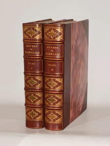OEUVRES DE RABELAIS. Texte collationné sur les Éditions originales avec une vie de l'auteur, des notes et un glossaire par Louis Moland. Illustrations de Gustave Doré. [2 volumes]. 