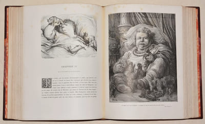 OEUVRES DE RABELAIS. Texte collationné sur les Éditions originales avec une vie de l'auteur, des notes et un glossaire par Louis Moland. Illustrations de Gustave Doré. [2 volumes]. 