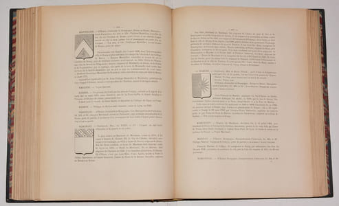 ARMORIAL HISTORIQUE DE BRESSE, BUGEY, DOMBES, PAYS DE GEX, VALROMEY ET FRANC-LYONNAIS. [ARMORIAL DE L'AIN].