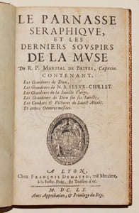 LE PARNASSE SÉRAPHIQUE, et les derniers souspirs de la Muse.