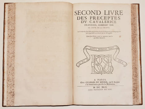 LE CAVALERICE FRANÇOIS. Quatrième édition reveue et augmentée de beaucoup de leçons et figures par l'autheur. . LA BROUE (Salomon de).