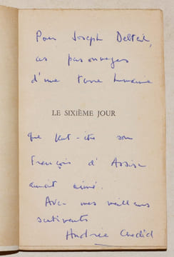 LE SIXIÈME JOUR. Roman.. CHEDID (Andrée).