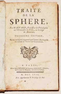 TRAITÉ DE LA SPHÈRE [suivi de :] TRAITÉ DU CALENDRIER.. RIVARD (Dominique- François).