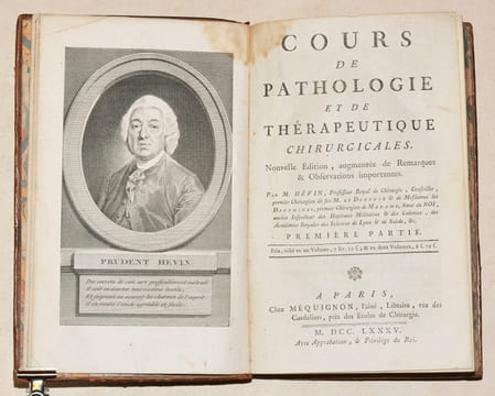 COURS DE PATHOLOGIE ET DE THÉRAPEUTIQUE CHIRURGICALES. [2 volumes].. HÉVIN (Prudent) - SIMON (Jean-François).