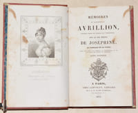 MÉMOIRES DE MADEMOISELLE AVRILLION, première femme de chambre de l'impératrice, sur la vie privée de Joséphine, sa famille et sa cour. [2 volumes].