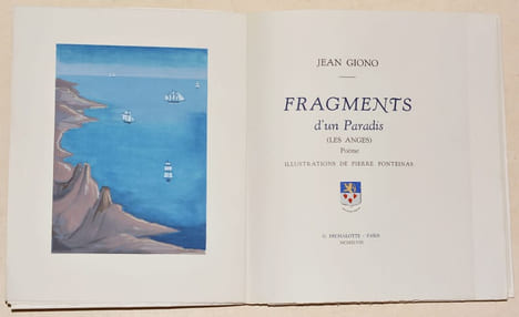 FRAGMENTS D'UN PARADIS (Les Anges). Poème. Illustrations de Pierre Fonteinas.. GIONO (Jean).