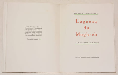 L'AGNEAU DU MOGHREB [MAGHREB].. LUCIEN-GRAUX.