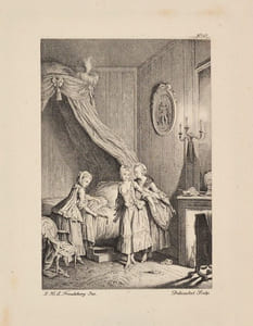 ESTAMPES DE MOREAU LE JEUNE pour le Monument du Costume. [Relié à la suite :] ESTAMPES DE FREUDEBERG POUR LE MONUMENT DU COSTUME gravées par DUBOUCHET.