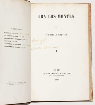 TRA LOS MONTES. [2 volumes].. GAUTIER (Théophile).