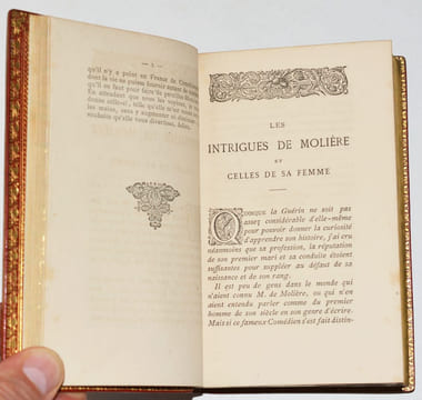 LES INTRIGUES DE MOLIÈRE et celles de sa femme ou La Fameuse Comédienne. Histoire de La Guérin. Réimpression conforme à l'Édition sans lieu ni date ...
