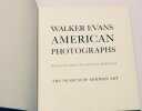 AMERICAN PHOTOGRAPHS. With an essay by Lincoln Kirstein.. EVANS (Walker).