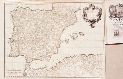 HISTOIRE GÉNÉRALE D'ESPAGNE, traduite de l'espagnol de Jean de Ferreras ; enrichie de Notes historiques & critiques, de Vignettes en taille-douce, & de Cartes Géographiques par M. d'Hermilly. [10 volumes].