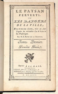 LE PAYSAN PERVERTI, ou Les Dangers de la ville. [4 volumes].