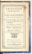 LE PAYSAN PERVERTI, ou Les Dangers de la ville. [4 volumes]. par RESTIF [RÉTIF] DE LA BRETONNE (Nicolas Edme). - Image 6