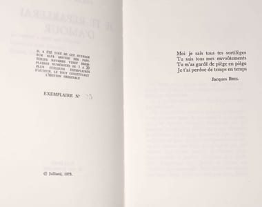 JE TE REPARLERAI D'AMOUR.
