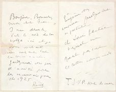 LETTRE AUTOGRAPHE SIGNÉE adressée à Marc ALLÉGRET. par CREVEL (René) - GAUTIER-VIGNAL (Louis).