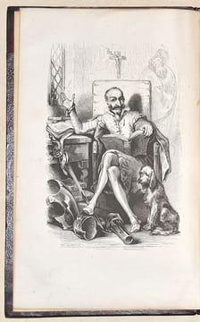 L'INGÉNIEUX HIDALGO DON QUICHOTTE DE LA MANCHE. Traduit et annoté par Louis Viardot, vignettes de Tony Johannot. [2 volumes].. CERVANTÈS (Miguel de).