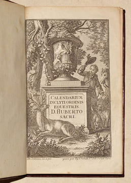 CALENDARIUM INCLYTI ORDINIS EQUESTRIS D. HUBERTO SACRI.. [SAINT HUBERT (Ordre de) - CHASSE].