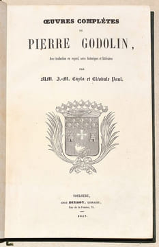 OEUVRES COMPLÈTES. Avec traduction en regard, notes historiques et littéraires. Par MM. Cayla & Cleobule Paul.. GODOLIN ou GOUDOULI ou GOUDOULIN ...
