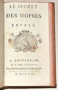 APOLOGIE POUR L'ORDRE DES FRANCS-MAÇONS par Mr. N***, Membre de l'Ordre. Avec deux chansons - [Relié à la suite :] LE SECRET DES MOPSES REVELÉ - CHANSONS DE LA TRÈS-VÉNÉRABLE CONFRÉRIE DES FRANCS-MAÇONS, précédées de quelques pièces de poësie. par NATTER (Johann Lorenz) - PÉRAU (Abbé). - Image 4