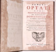 SANCTI OPTATI AFRI MILEVITANI EPISCOPI DE SCHISMATE DONATISTARUM LIBRI SEPTEM : ad manuscriptos codices et veteres editiones collati ; et innumeris in locis emendati. Quibus accessere Historia donatistarum una cum monumetis veteribus ad eam spectantibus: necnon geographia episcopalis Africae. par DU PIN ou DUPIN (Louis Ellies) - OPTAT DE MILÈVE. - Image 3