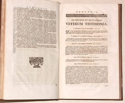 SANCTI OPTATI AFRI MILEVITANI EPISCOPI DE SCHISMATE DONATISTARUM LIBRI SEPTEM : ad manuscriptos codices et veteres editiones collati ; et innumeris in ...