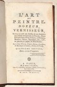 L'ART DE PEINTRE, DOREUR, VERNISSEUR, ouvrage utile aux Artistes & aux Amateurs qui veulent entreprendre de Peindre, Dorer & Vernir toutes sortes de sujets, en Bâtimens, Meubles, Bijoux, Équipages, &c. par WATIN (Jean-Félix). - Image 3