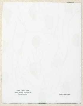 GRÜNE PUNKTE, 1992. Gravure originale.. BASELITZ (Georg).