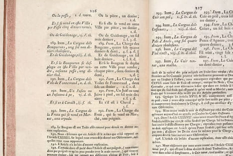 EXTRAIT DU VERBAL DE LA TRADUCTION DU TARIF DES DROITS DE LEUDE, PÉAGE ET GUIDONAGE QUI SE PERÇOIVENT EN LA VILLE DE TOULOUSE, fait en exécution des ...