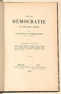 DE LA DÉMOCRATIE EN FRANCHE-COMTÉ.