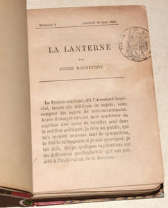 LA LANTERNE. Numéros 1 à 11 (samedi 30 mai 1868 - samedi 8 août 1868).