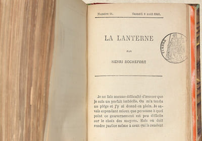 LA LANTERNE. Numéros 1 à 11 (samedi 30 mai 1868 - samedi 8 août 1868).